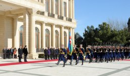 В Баку состоялась церемония официальной встречи Президента Грузии (ФОТО)