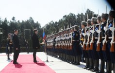 В Баку состоялась церемония официальной встречи Президента Грузии (ФОТО)