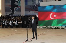 Президент Азербайджана принял участие в открытии Олимпийского спорткомплекса в Астаре (ФОТО)