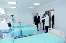 Президент Азербайджана принял участие в открытии Астаринской центральной райбольницы (ФОТО)