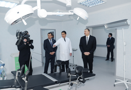 Президент Азербайджана принял участие в открытии Астаринской центральной райбольницы (ФОТО)