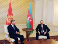 Состоялась встреча один на один президентов Азербайджана и Кыргызстана (ФОТО)