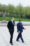 Президент Азербайджана прибыл в Товузский район (ФОТО)