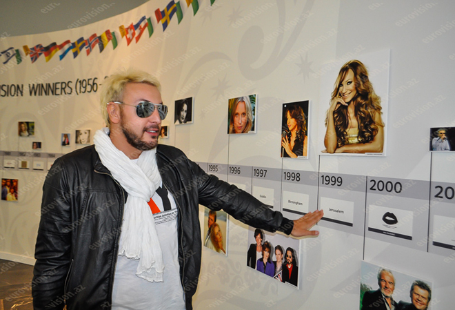 Грузинский участник "Евровидения-2012" первым посетил "Baku Cristall Hall"