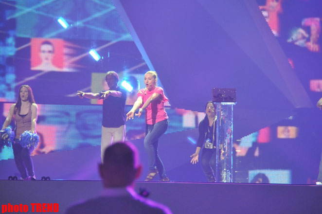 Eurovision-2012 San Marino participant sings song in Baku (PHOTO)