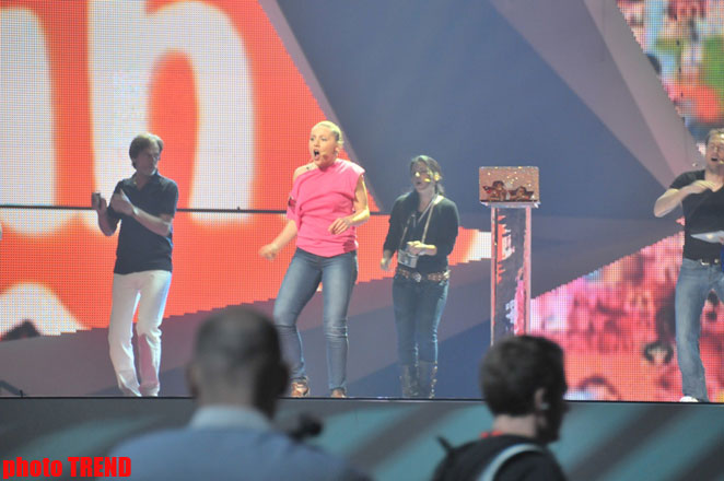 Eurovision-2012 San Marino participant sings song in Baku (PHOTO)
