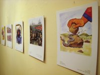 В Израиле состоялось открытие выставки азербайджанской карикатуры (фотосессия)