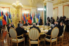 Azerbaijani President attends informal summit of CIS Heads of State (PHOTO)