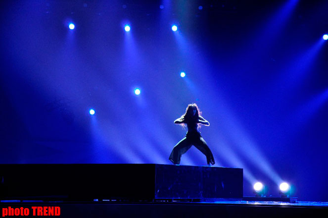 Фаворит "Евровидения 2012" на сцене "Baku Crystal Hall" (фотосессия)
