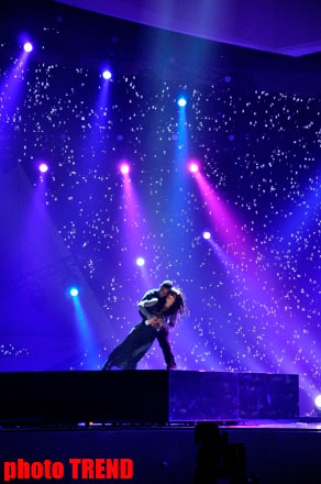 Фаворит "Евровидения 2012" на сцене "Baku Crystal Hall" (фотосессия)