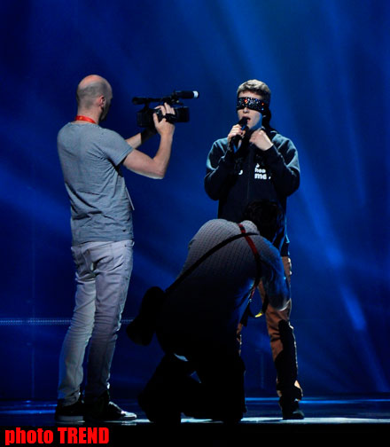Eurovision-2012 Lithuanian participant performs on Baku Crystal Hall stage (PHOTO)