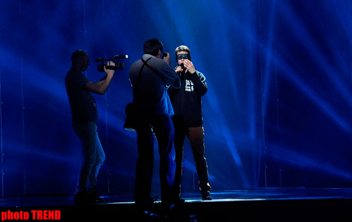 Eurovision-2012 Lithuanian participant performs on Baku Crystal Hall stage (PHOTO)