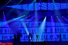 Eurovision-2012 Lithuanian participant performs on Baku Crystal Hall stage (PHOTO)