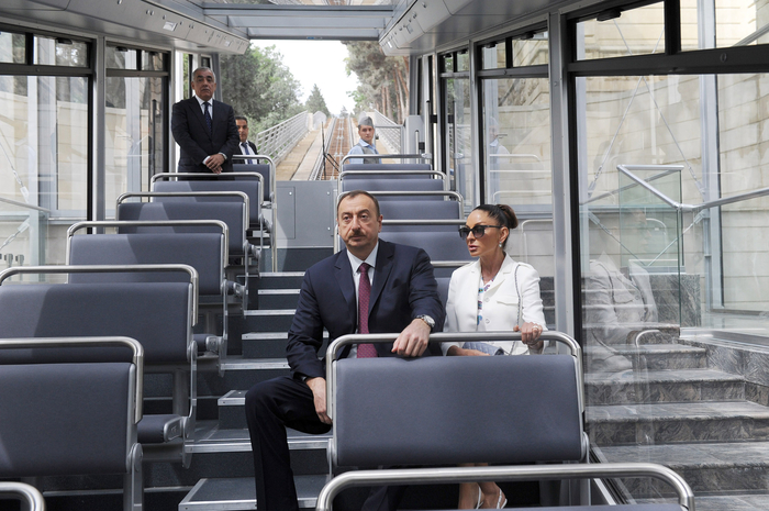 Azerbaijani President opens Baku Funicular and pedestrian underpass (PHOTO)