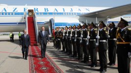 Azerbaijani President arrives in Nakhchivan Autonomous Republic (PHOTO)