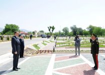 Ильхам Алиев принял участие в открытии здания штаба  воинской части в Кенгерлинском районе (ФОТО)