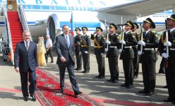 Azerbaijani President arrives in Nakhchivan Autonomous Republic (PHOTO)