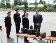 Ильхам Алиев принял участие в открытии здания штаба  воинской части в Кенгерлинском районе (ФОТО)