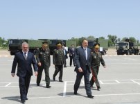Ильхам Алиев принял участие в открытии здания штаба  воинской части в Кенгерлинском районе (ФОТО)
