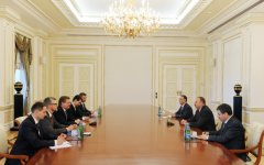 Президент Азербайджана принял делегацию под руководством главы МИД Украины