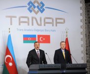 Президент Ильхам Алиев: Проект TANAP - исключительно турецкий и азербайджанский, что подтверждают и подписанные документы (версия 2) (ФОТО)