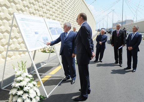 President Ilham Aliyev gets acquainted with works of reconstruction of Bilgah-Sumgayit motor highway (PHOTO)