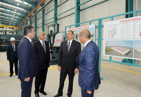 Президент Азербайджана принял участие в открытии Гарадагского завода металлических конструкций (ФОТО)