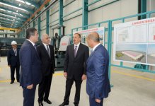 Президент Азербайджана принял участие в открытии Гарадагского завода металлических конструкций (ФОТО)