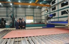 Президент Азербайджана принял участие в открытии Гарадагского завода металлических конструкций (ФОТО)