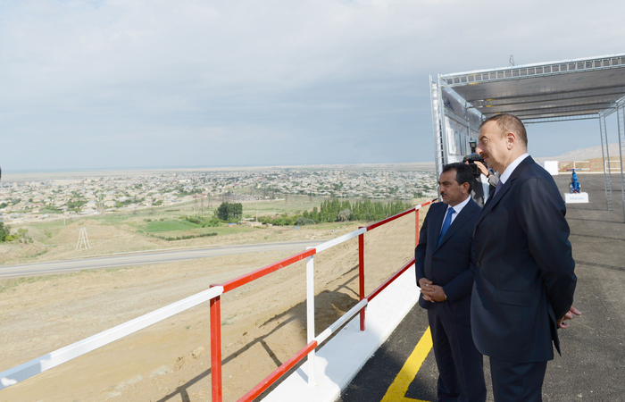 Президент Азербайджана принял участие в церемонии закладки фундамента Ширван-Муганской водопроводной системы в Гаджигабуле (ФОТО)