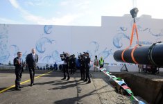 Президент Азербайджана принял участие в церемонии закладки фундамента Ширван-Муганской водопроводной системы в Гаджигабуле (ФОТО)