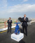 Президент Азербайджана принял участие в церемонии закладки фундамента Ширван-Муганской водопроводной системы в Гаджигабуле (ФОТО)