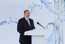 Президент Азербайджана принял участие в церемонии закладки фундамента Ширван-Муганской водопроводной системы в Гаджигабуле (ФОТО)