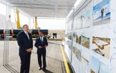 Президент Азербайджана принял участие в церемонии закладки фундамента Ширван-Муганской водопроводной системы в Гаджигабуле (ФОТО)