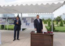 Президент Азербайджана принял участие в церемонии закладки фундамента здания Молодежного центра в Лянкяране (ФОТО)