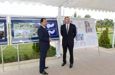 Президент Азербайджана принял участие в церемонии закладки фундамента здания Молодежного центра в Лянкяране (ФОТО)