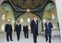 Президент Азербайджана ознакомился со 
строительством нового здания Габалинской городской мечети (ФОТО)