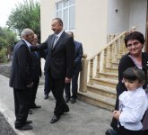 Президент Ильхам Алиев побывал в новом частном доме жителя Гахского района (ФОТО)