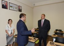 Президент Азербайджана принял участие в открытии средней школы в поселке Бюльбюля (ФОТО)