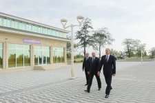 Президент Азербайджана посетил Площадь Государственного флага в Тертере (ФОТО)