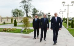 Президент Азербайджана посетил Площадь Государственного флага в Тертере (ФОТО)