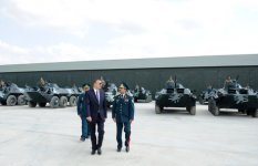 Ильхам Алиев принял участие в открытии в Евлахе новой военной части Государственной пограничной службы (ФОТО)