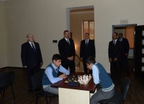 Президент Ильхам Алиев принял участие в открытии Шахматной школы в Саатлы (ФОТО)