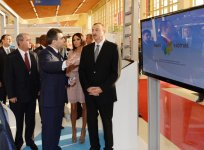 Президент Азербайджана и его супруга принимают участие в открытии выставки Bakutel-2012 (ФОТО)
