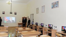 Президент Азербайджана ознакомился состоянием школы №1 в Баку после капремонта (ФОТО)
