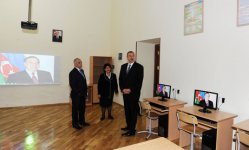 Президент Азербайджана ознакомился состоянием школы №1 в Баку после капремонта (ФОТО)