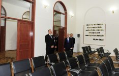 Президент Азербайджана ознакомился состоянием школы №1 в Баку после капремонта (ФОТО)