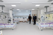 Президент Азербайджана принял участие в открытии военного госпиталя МНБ (ФОТО)