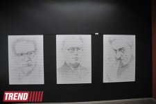В Баку представлены картины, созданные при помощи колющих и режущих предметов, портреты из нот и "Релакс" (фото)