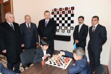 Президент Ильхам Алиев принял участие в открытии Горадизской шахматной школы после реконструкции (ФОТО)